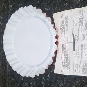 NWOT Vintage Orange Flan Tin with Recipe, Flan Recipe, Vintage Pie Tin